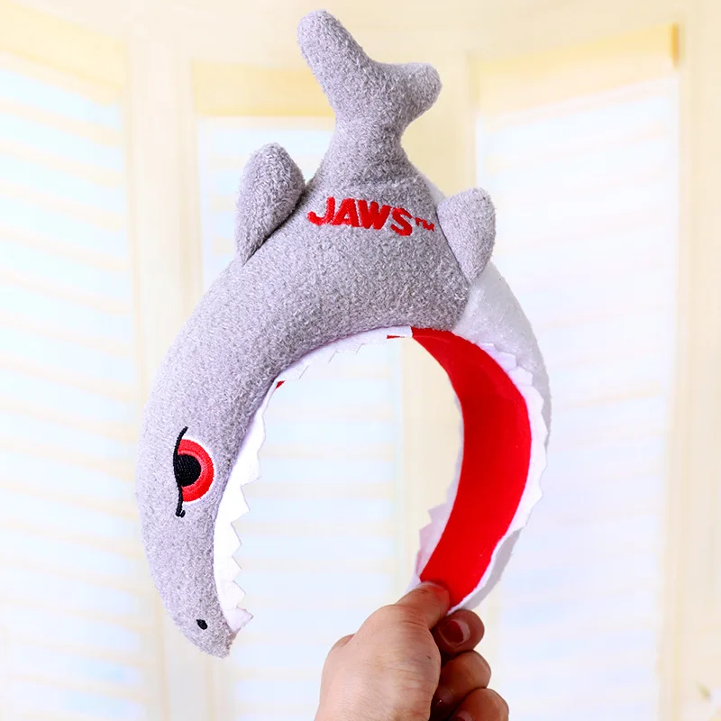 2 шт Модный милый мультфильм Акула Hairband для женщин девочек плюшевый игрушечный ободок обруч для волос аксессуары для подарок на Хэллоуин, Рождество