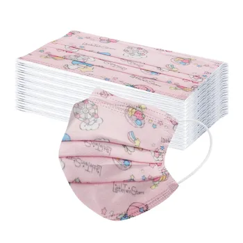 

50PCS Christmas Mask Disposable Face Mask For Child 3-layer Breathable Dustproof Protective Kids Mask Navidad Fast Delivery#9