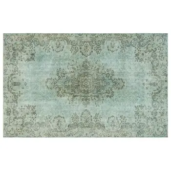 

Handmade Turquoise Vintage Overdyed Turkish Area Rug 164x260 Cm-5'5''X8'6''