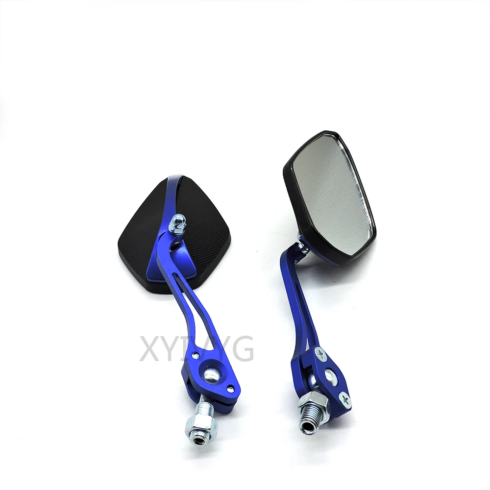 Blue Мотоциклетное зеркало заднего вида, универсальное зеркало для Honda Harley Rizoma Triumph Suzuki, высококачественное зеркало - Цвет: Blue