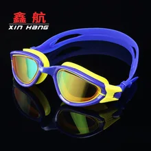 Xin модная большая коробка гальванизированные противотуманные плавательные очки для взрослых наружные водонепроницаемые УФ-защита силикагель смешанные цвета Swimm