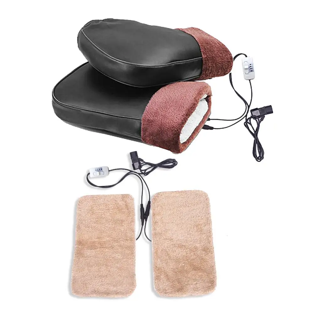 Водонепроницаемые зимние теплые перчатки на руль мотоцикла скутера 12 В|Перчатки|