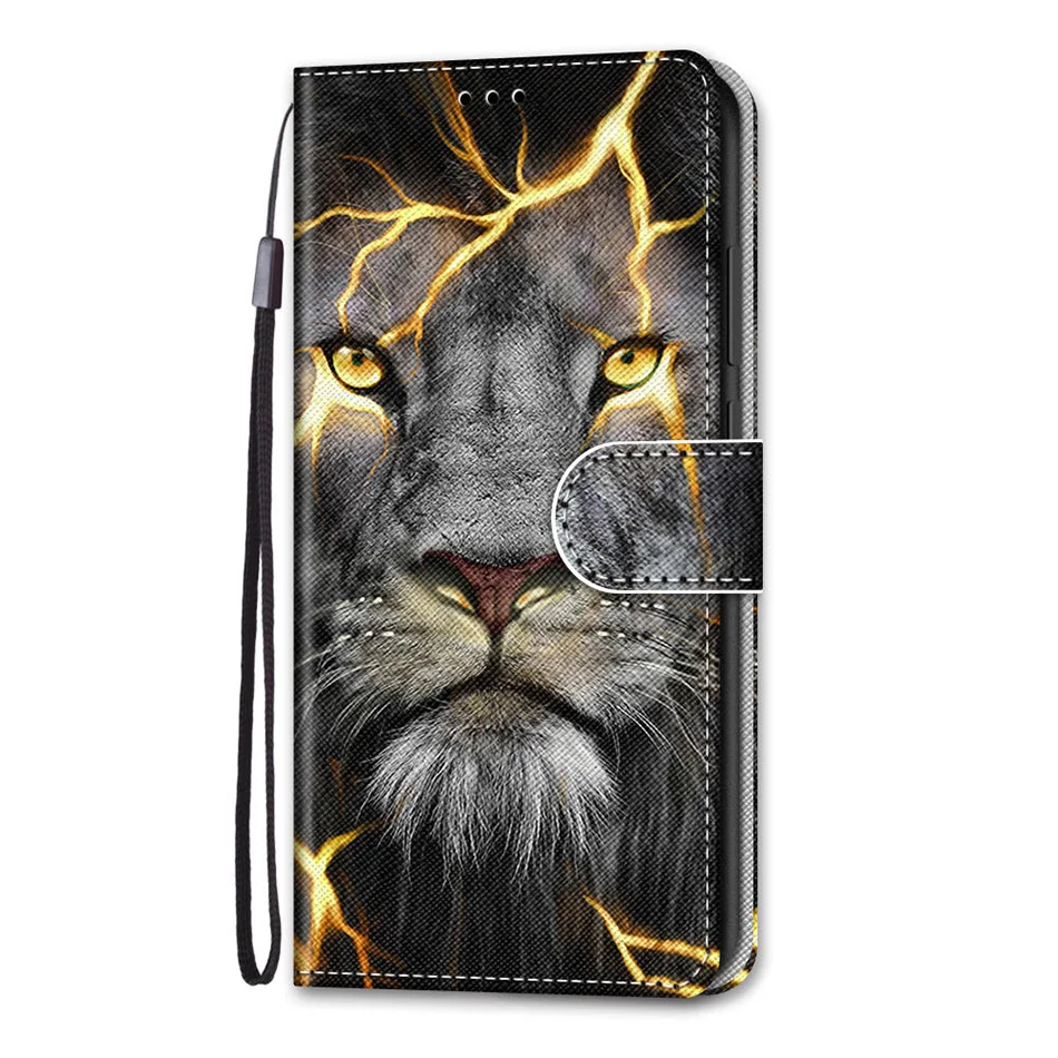 Cat Wolf Wallet Flip Leather Case For Xiaomi Mi 6X A2 Redmi 6 Pro 6 6A 7 7A Stand Coque Cover xiaomi leather case design Cases For Xiaomi