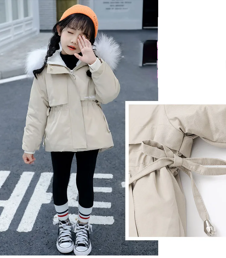 Dollplus/; детская куртка для девочек; зимние пальто с меховым капюшоном для девочек; Флисовая теплая детская одежда; детская верхняя одежда; парки; модная верхняя одежда