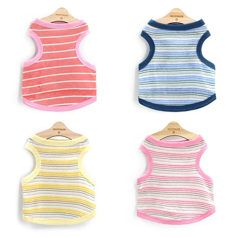 Летняя одежда для собак хлопковая жилетка щенков рубашка костюм кошек и чихуахуа