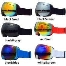 Лыжные очки для женщин, ветрозащитные двойные противотуманные линзы, большая маска, очки для сноуборда, мужские зимние очки для снегохода, лыжные очки