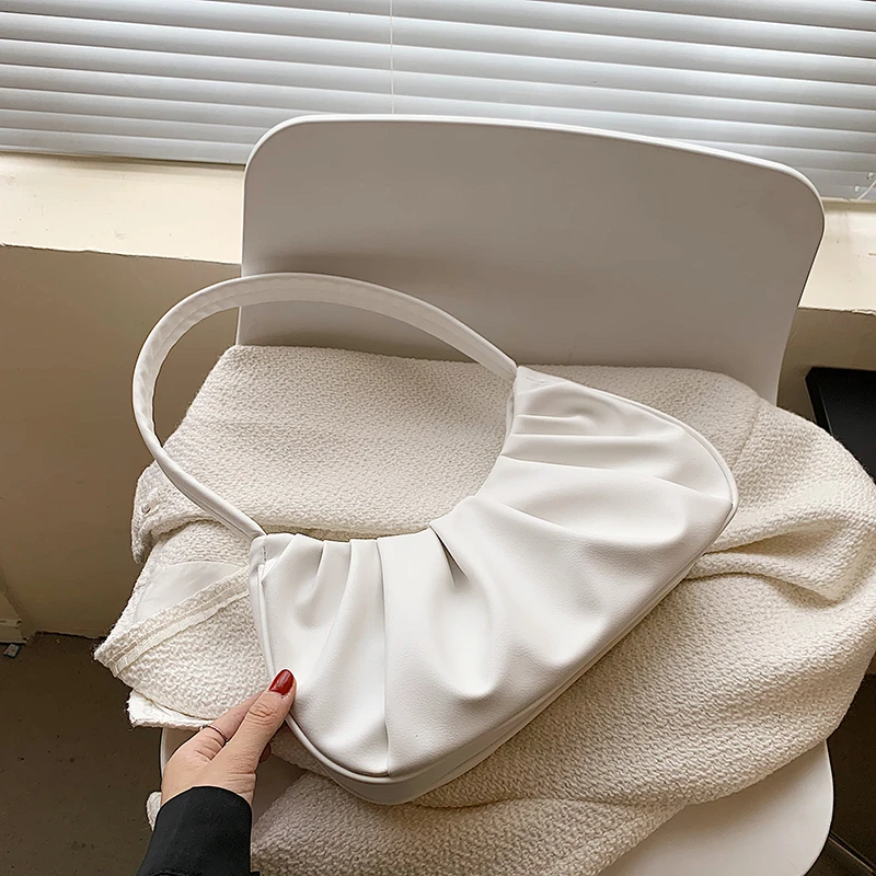 macio meia-lua baguette com cinto curto para as mulheres
