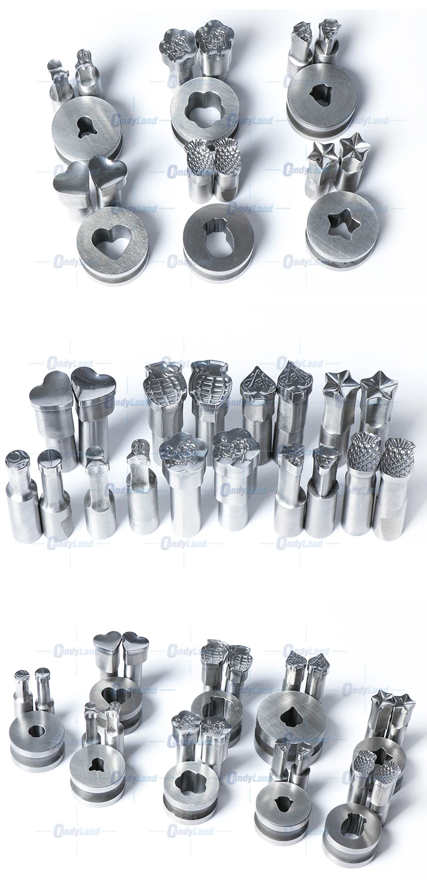 CandyLand Custom Logo Tablet Die 3D Punch Press Mold Candy Punching Die Calcium Tablet Punch Die For TDP5 Machine