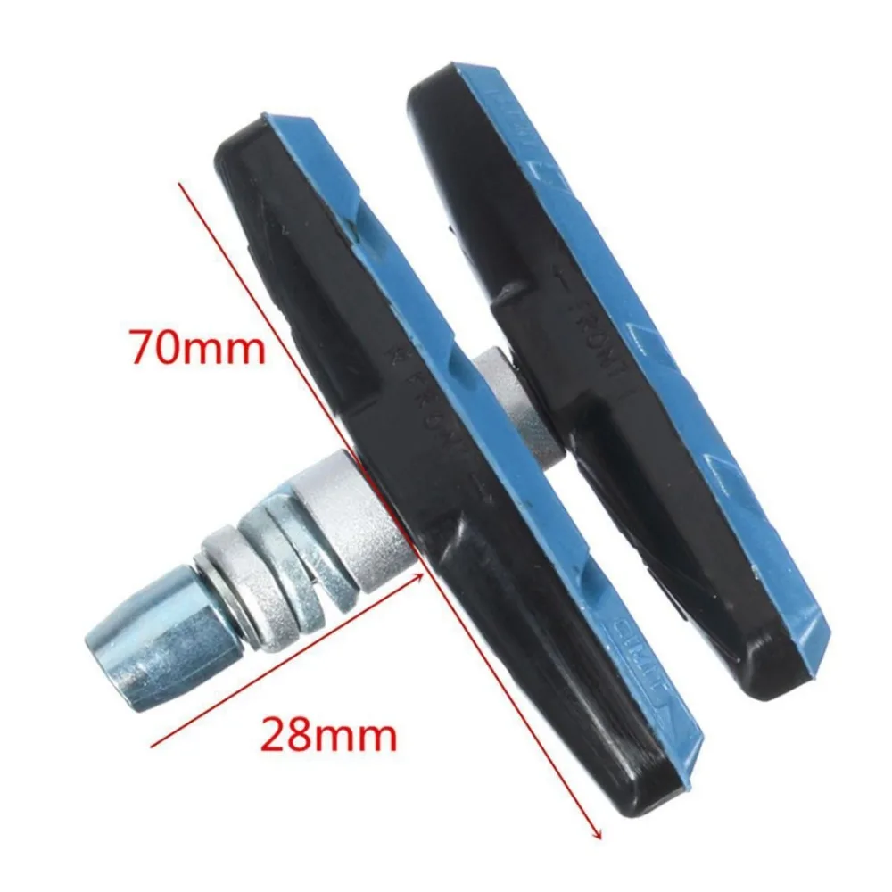 One Pair Mountain Road Mute Bike Brake pads MTB Bicycle Braking V-Brake Holder Shoes Rubber Blocks Durable Cycling Accessories