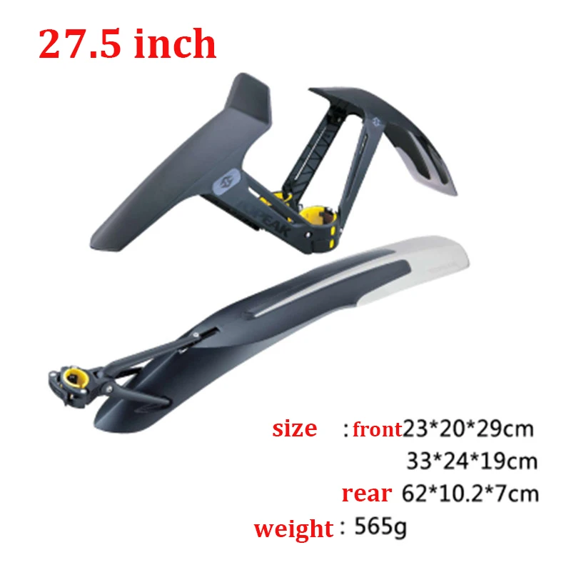 27.5 inch set TOPEAK 26 27,5 29 дюймов MTB крыло велосипеда переднее заднее крыло для велосипеда брызговик горный велосипед крыло - Цвет: 27.5 inch set