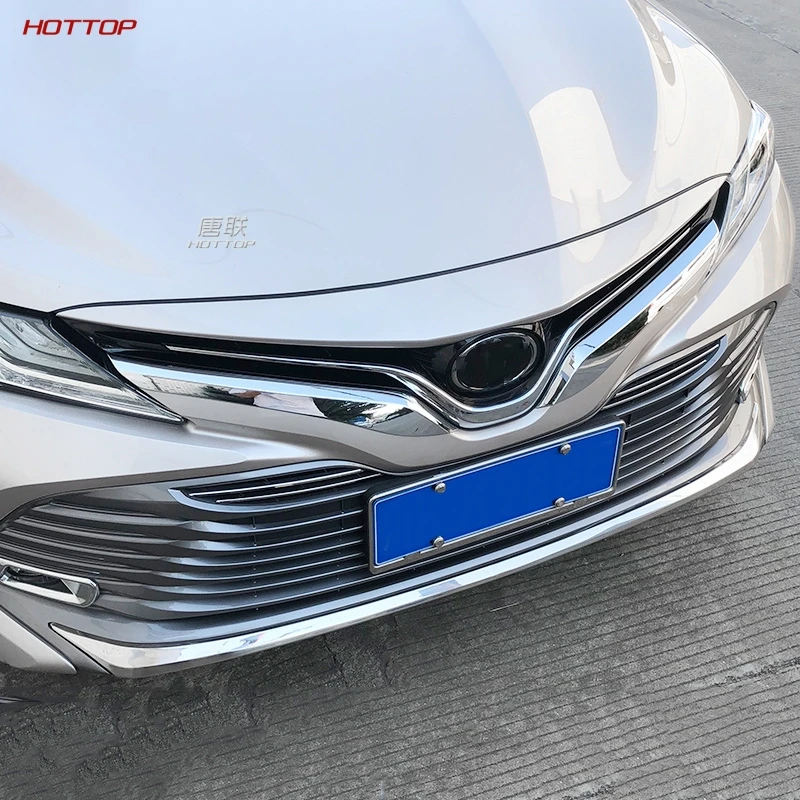 2 шт углеродное волокно Передняя сетка решетка Накладка для Toyota Camry XV70 8th