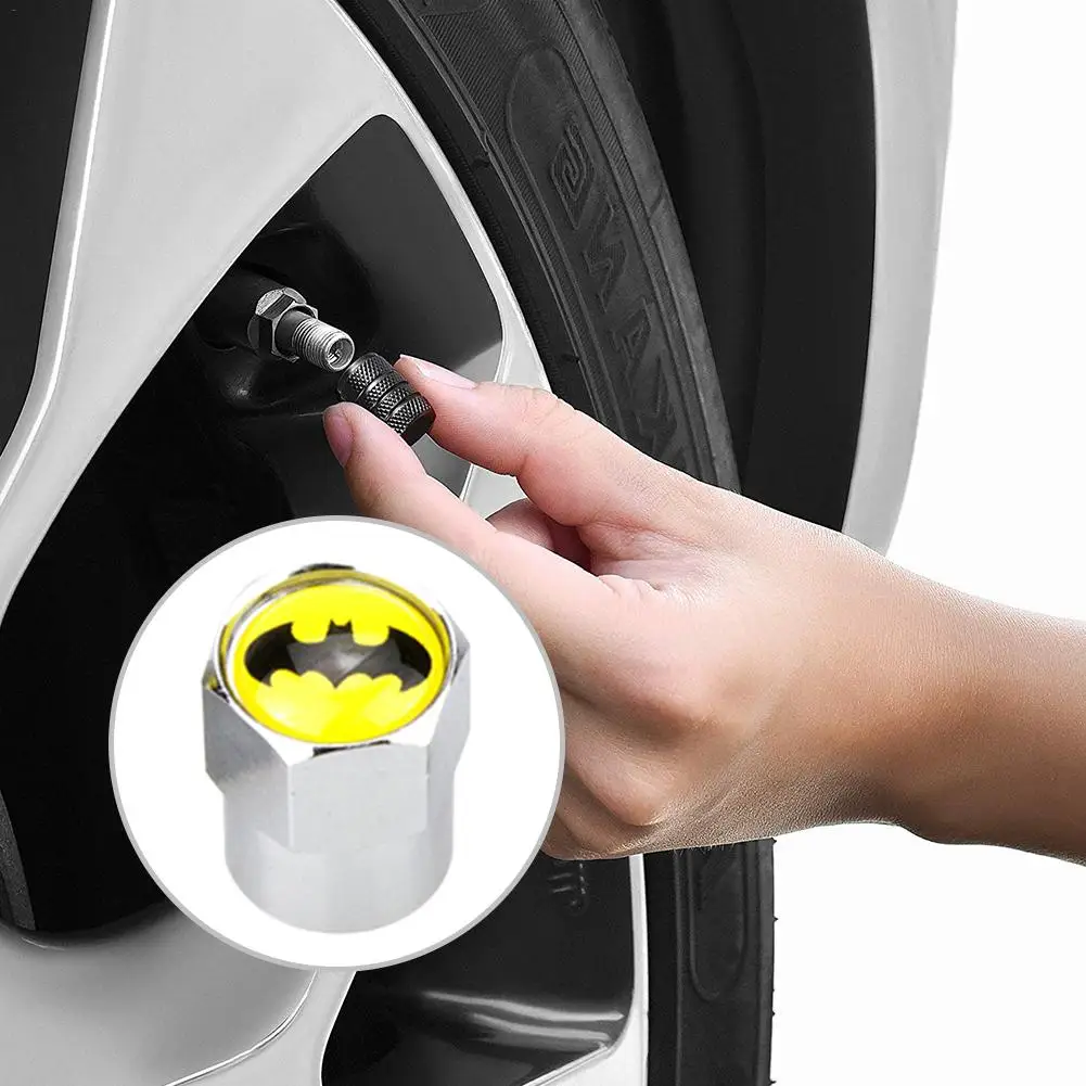 Автомобильный мини клапанный колпачок клапана колпак автомобиля мини Бэтмен Модифицированная нержавеющая сталь шины клапан крышки s хром автомобильные аксессуары
