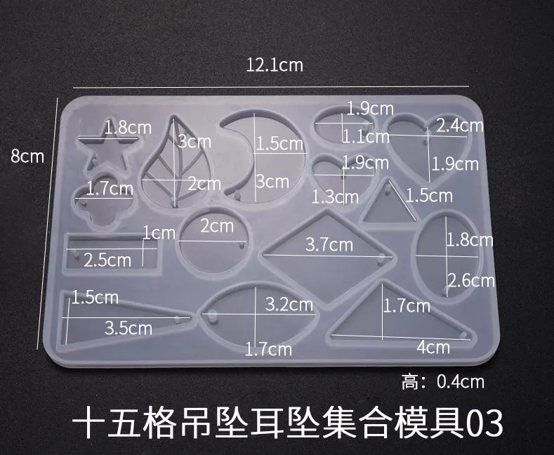 1 PC New Design Resin Accessories Resin Molds for Jewelry Dried Flower Products Earrings Pendant Jewelry Tools