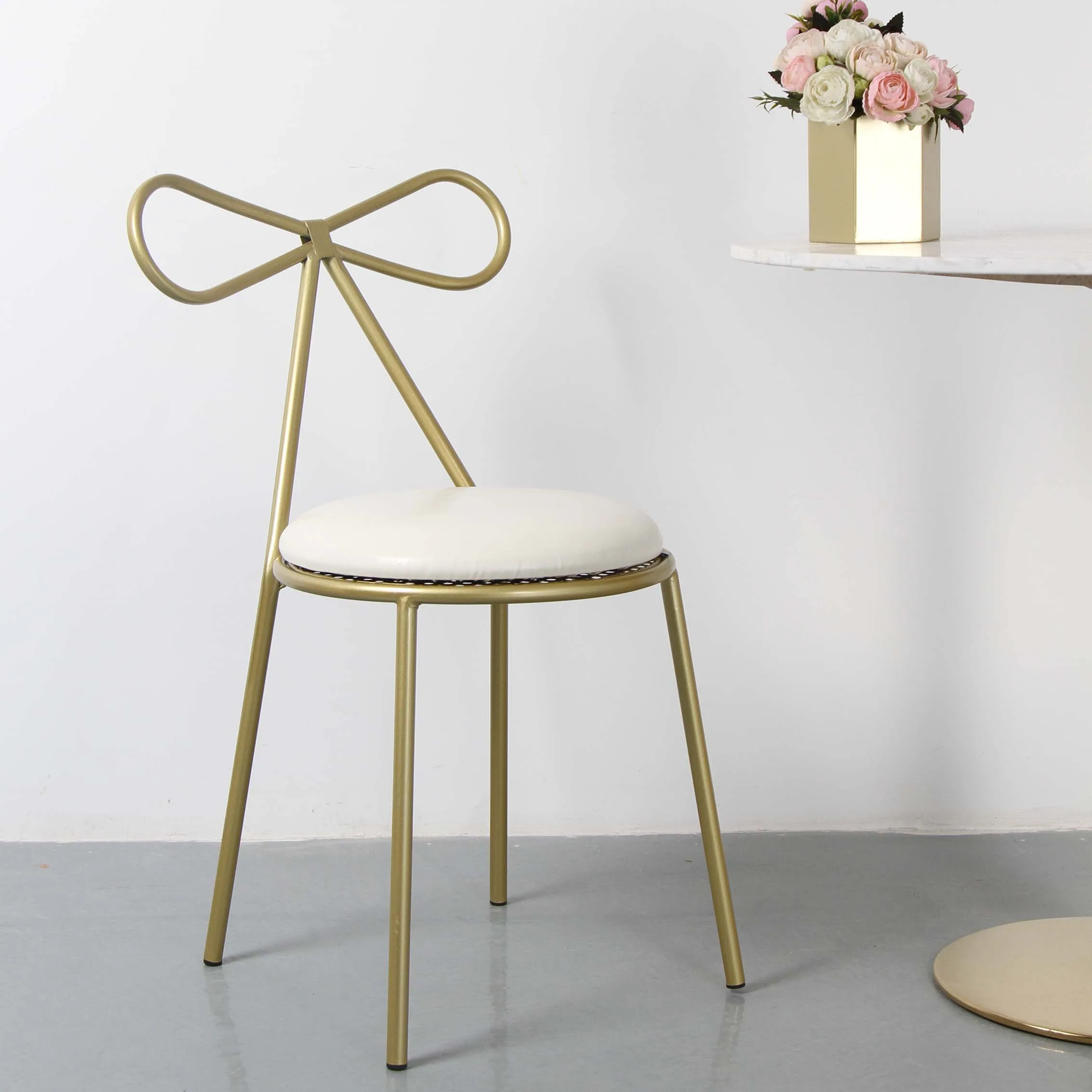  Girls Pink Makeup Chair Modern Minimalist Dressing Table Stool Subnet Red Inseat Chair Nordic Bedro - 4000266863295
