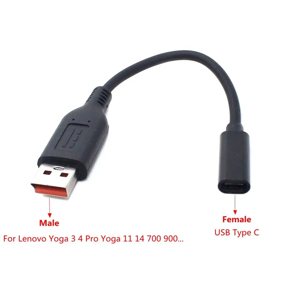 USB Type C PD зарядный кабель адаптер питания постоянного тока Штекерный конвертер для ноутбука Lenovo Yoga 3 4 Pro Yoga 700S 900S Miix 700 710