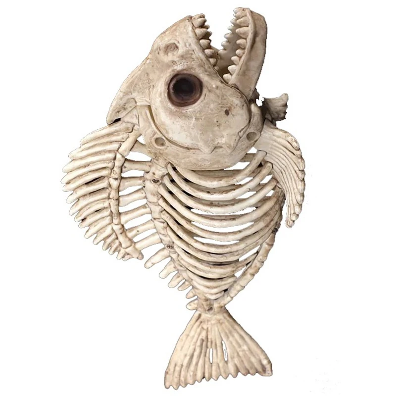 Skeleton Fish Plastic Animal Skeleton Bones for Horror Halloween Skeleton Animal Skull Skeleton Halloween Ornament