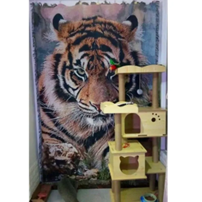 European Style Simulation Tiger Head Carpet Living Room Sofa Cushion Creative Bedroom Background Fabric Decoration X3121