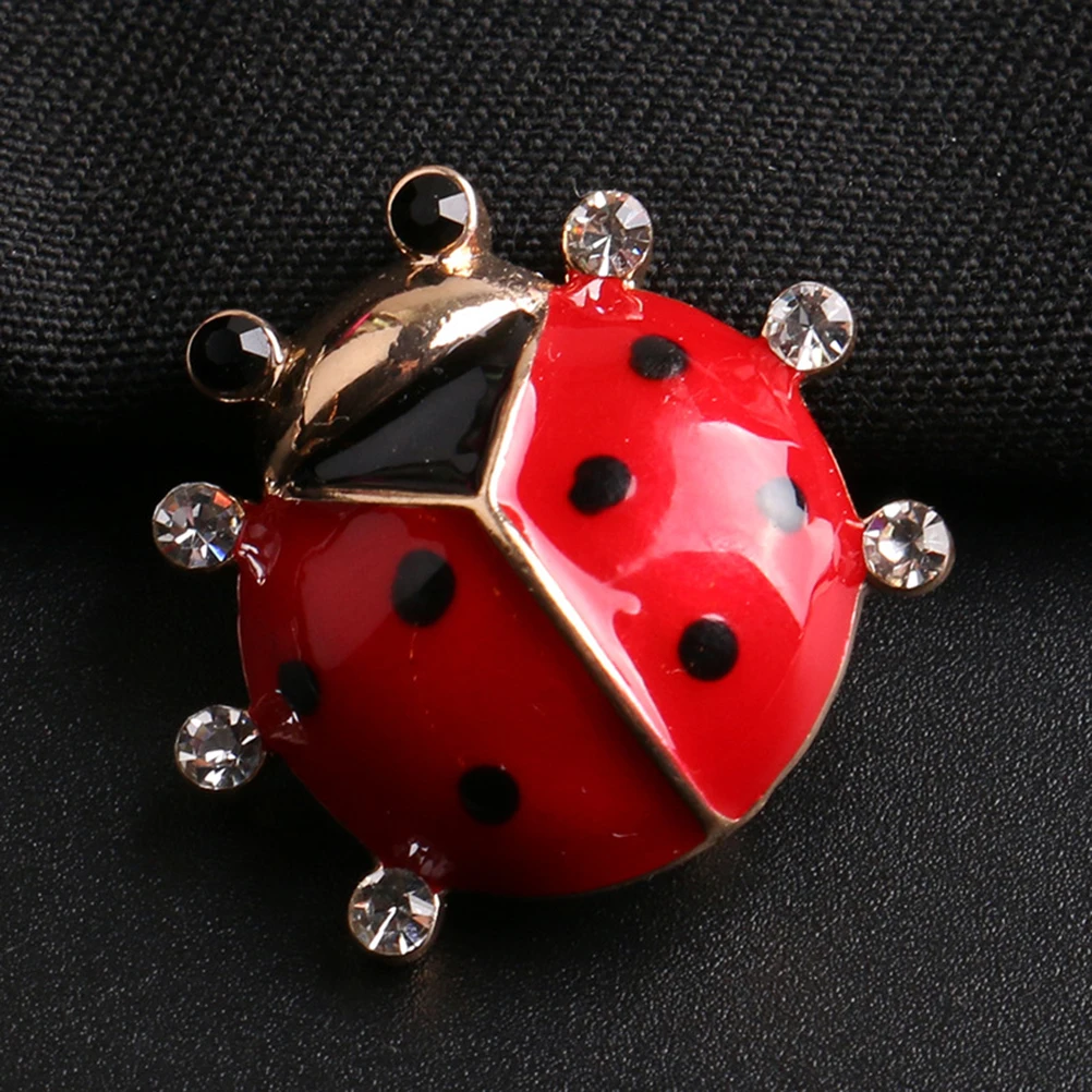 2 шт. брошь нежная Coccinella Septempunctata креативная прочная из сплава на грудь для женщин