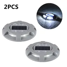 4 светодиодный уличный водонепроницаемый Солнечный садовые светильники лампа для дорожек из нержавеющей стали светодиодный светильник Солнечная панель подъездные пути лампа, светильник для лестницы