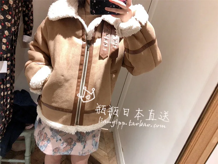 LB Home 18 осень и зима стиль японский стиль свободная теплая куртка пальто из овечьей шерсти женское LB 181017sy