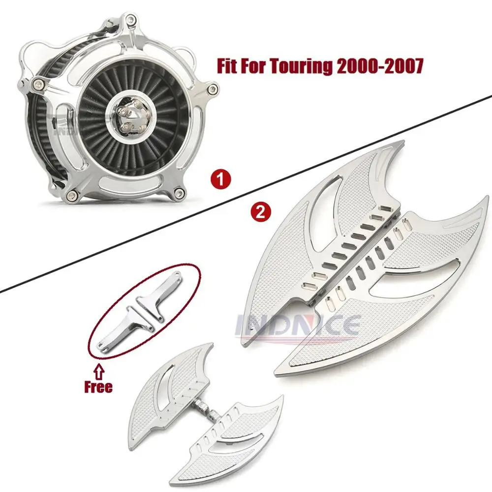 Подходит для Harley Softail Cross Bones Springer FLSTSB 2008 2011 Driver paspassenger chromed Floorboards Air Filter