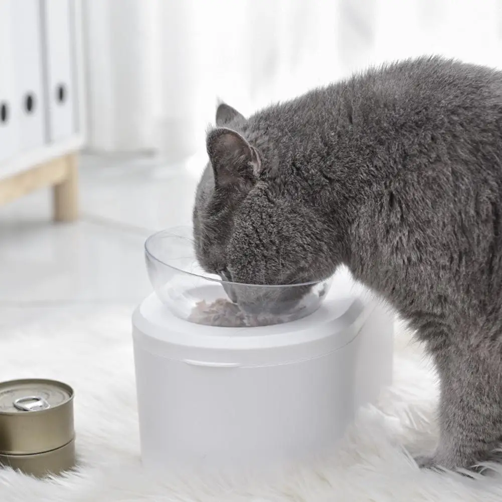 Съемный косой двойной кормушка для домашних кошек, котенок, кормушка с нескользящим держателем, чехол для собак, кошек, товары для нового года, Рождества