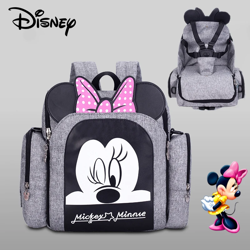 Сумка для подгузников disney, сумка для обеденного стула, многофункциональная водонепроницаемая сумка для мам, рюкзак для подгузников, дорожные сумки для мам, детские сумки для мам