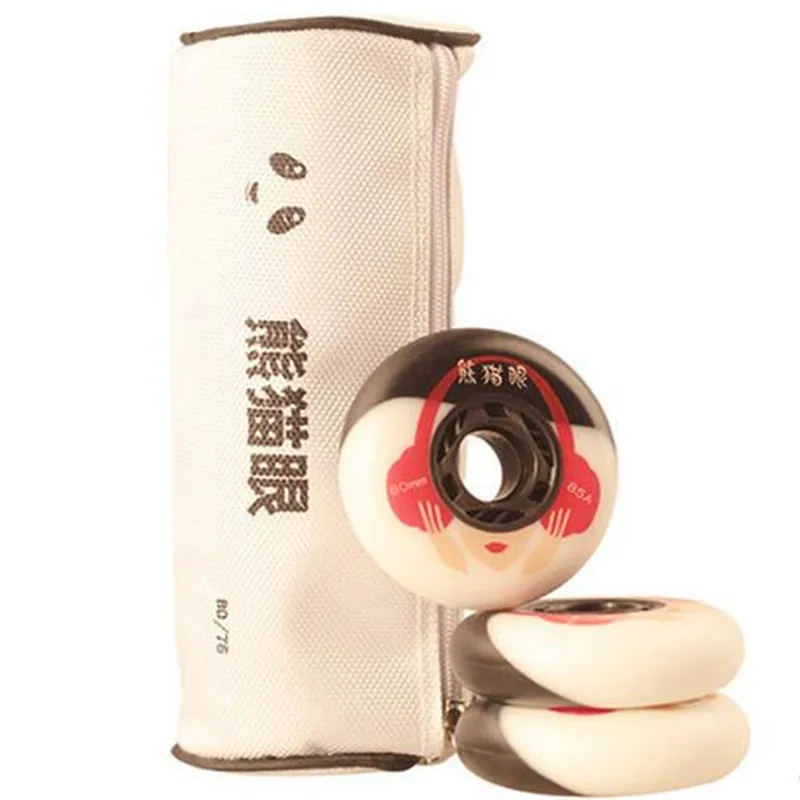Panda Eye skate wheels roller skates wheels for SEBA RB skating sliding 4pcs/set [72mm 76mm 80mm] original 85A skate wheels