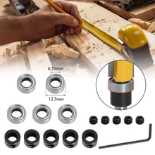 

Router Bit Bearings Set Durable Top/Bottom Mounted Ball Bearings Kit with Wrench Screw DIY Repairing Replacement Accessories