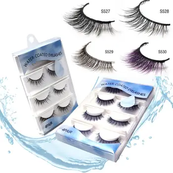 

Reusable False Eyelashes Water-Activated Self-Adhesive Eyelashes Without Glue Beauty Party Makeup Eyelash Extension Eyelashes