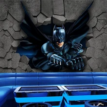 Пользовательские Настенные обои Капитан Америка Бэтмен 3D стерео креативная сломанная настенная, дающая фоновое освещение бумага декоративная живопись