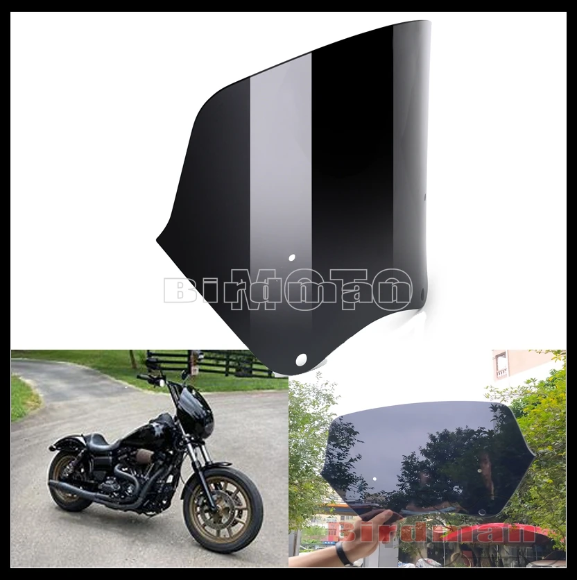 Parabrezza Anteriore Copertura Parabrezza Carenatura Parabrezza Bolt-On 12 ''Deflettore Carenatura Scudo Per Harley Dyna Sportster Fat Bob