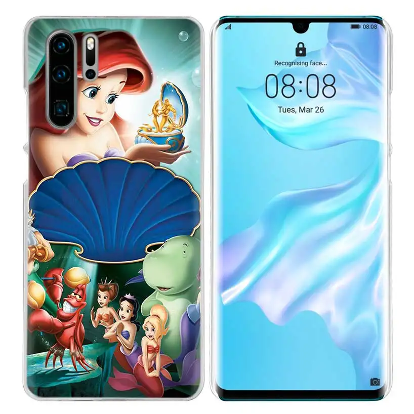 Чехол с изображением маленькой русалки для huawei P20 P Smart Z Plus P30 P10 P9 P8 mate 30 20 10 Lite Pro, жесткий чехол для телефона Cas