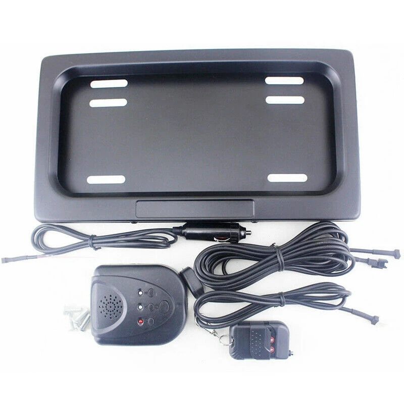 1 Set Hide Away Shutter Cover Up Electric Stealth License Plate Frame with RemoteRemote