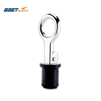 

Stainless steel 304 Handle Rubber Drain Plug Snap Tight Flip Style Hull Livewell bilge transom seawall marine boat accessories