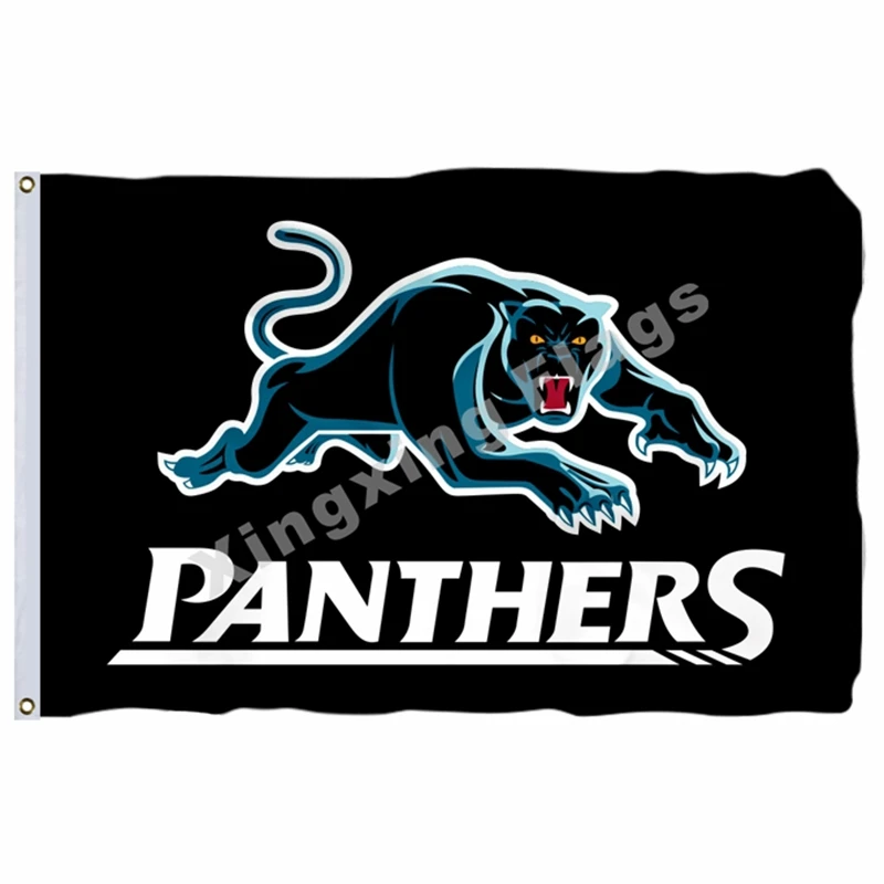 Penrith Panthers Флаг Южной сиднеи Rabbitohs NRL баннер с модифицированным флагом США 3фт X 5фт полиэстер летающий размер 90X150 см - Цвет: Penrith Panthers