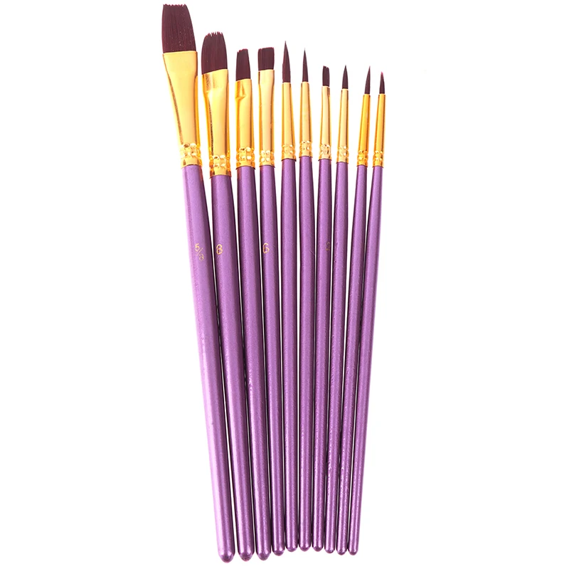 10 шт./компл. сине-фиолетовые фотонейлоновые волосы акварельные акриловые