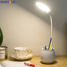 Flexo Led Tisch Lampen mit Usb Touch Dimmbare LED Stand Schreibtisch Licht Lesen Lampe Moderne Flexible Studie Lampe mit Stift halter