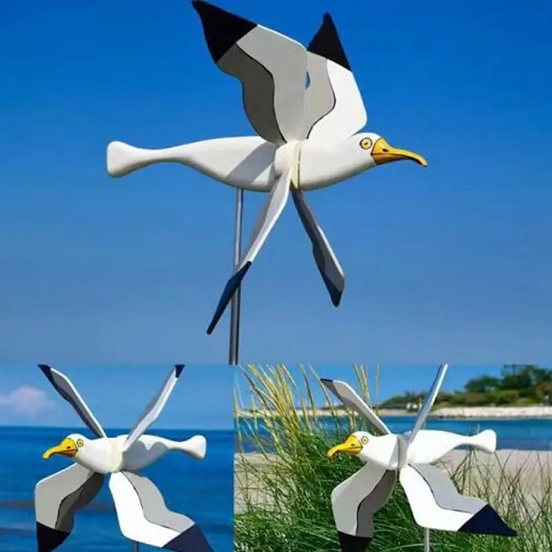 

New Whirligig-Asuka Series Windmill Seagull Windmill Garden Lawn Decor Courtyard Farm Yard Animal Decor Stakes Wind Spinners