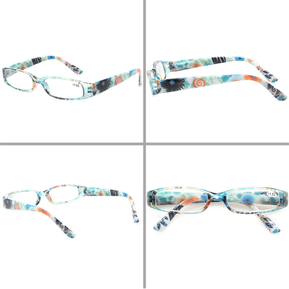Reading Glasses Fashion Ladies Readers Spring Hinge with Pattern Print Eyeglasses for Women +1.0 +2.0 +3.0 +4.0 +5.0