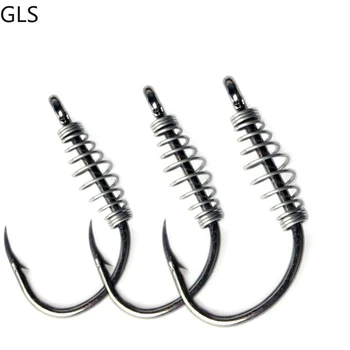 

10pcs lot Spring Hook Barbed Circle Carp Hook Without Fishing Line Jig Hook Fishing Accessories