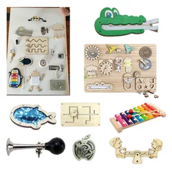 Busy Board DIY Toys for Kids Children Sensory Activity Board Accessories Cognition Toy Game Montessori Mini Finger Piano Gifts
