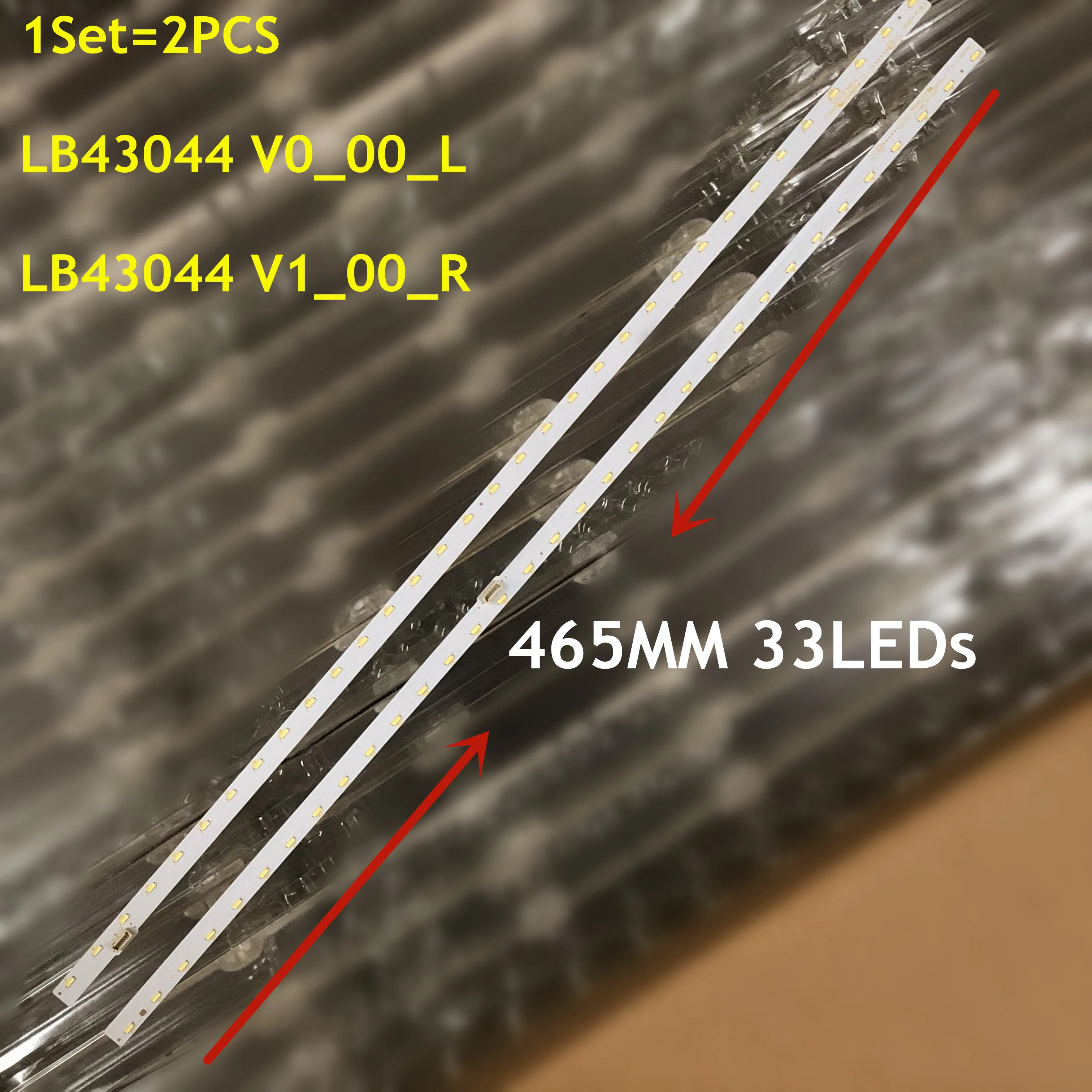 2 Pezzi Striscia Di Retroilluminazione A Led 33 Lampada Per Sony 43 "Tv Lb43044 Muslimatexplain 74.43 T08.004-00-Fc Kdl-43Wf805 Kdl-43W800F Muslimate
