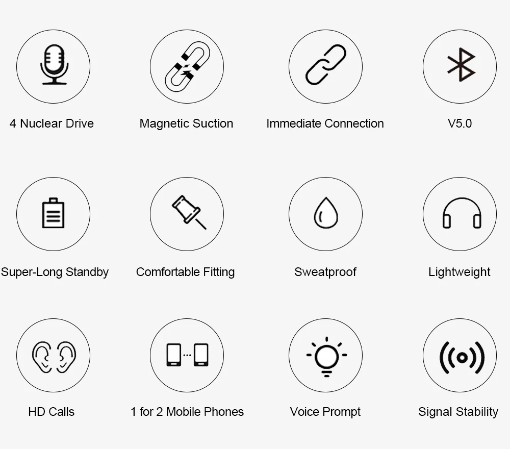 Новые ALWUP G02 Bluetooth наушники беспроводные наушники двойные драйверы стерео магнитные шейные спортивные наушники для телефона с микрофоном