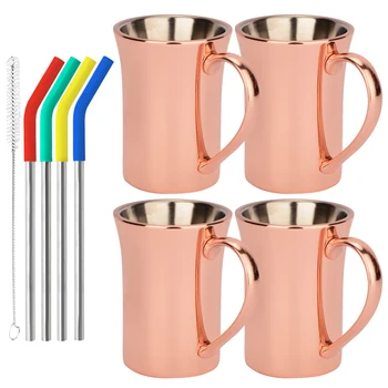 

Coffee Insulated Mug 400ml 14oz 14 Ounces Double-wall Cup Copper Plating Stainless Steel Anti-rust for Beer Wine Tea Office Home