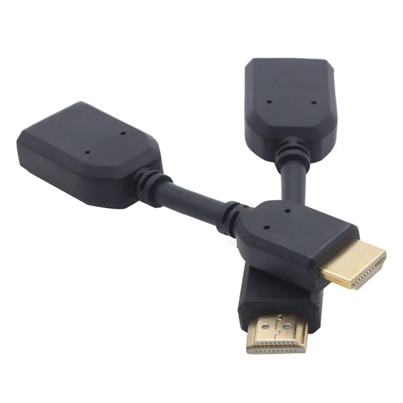 10 см Удлинительный кабель для HDMI Портативный позолоченный медный удлинитель адаптер шнур