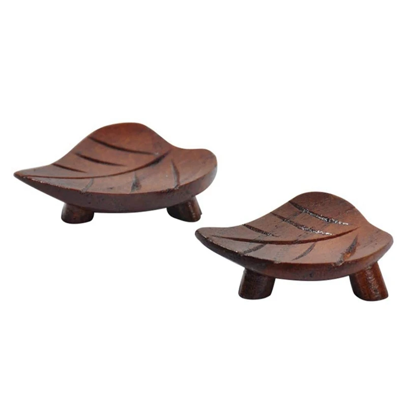 2 Pcs Stove Stick Spoon Break Wood Dinner Equipment Stand Leaf