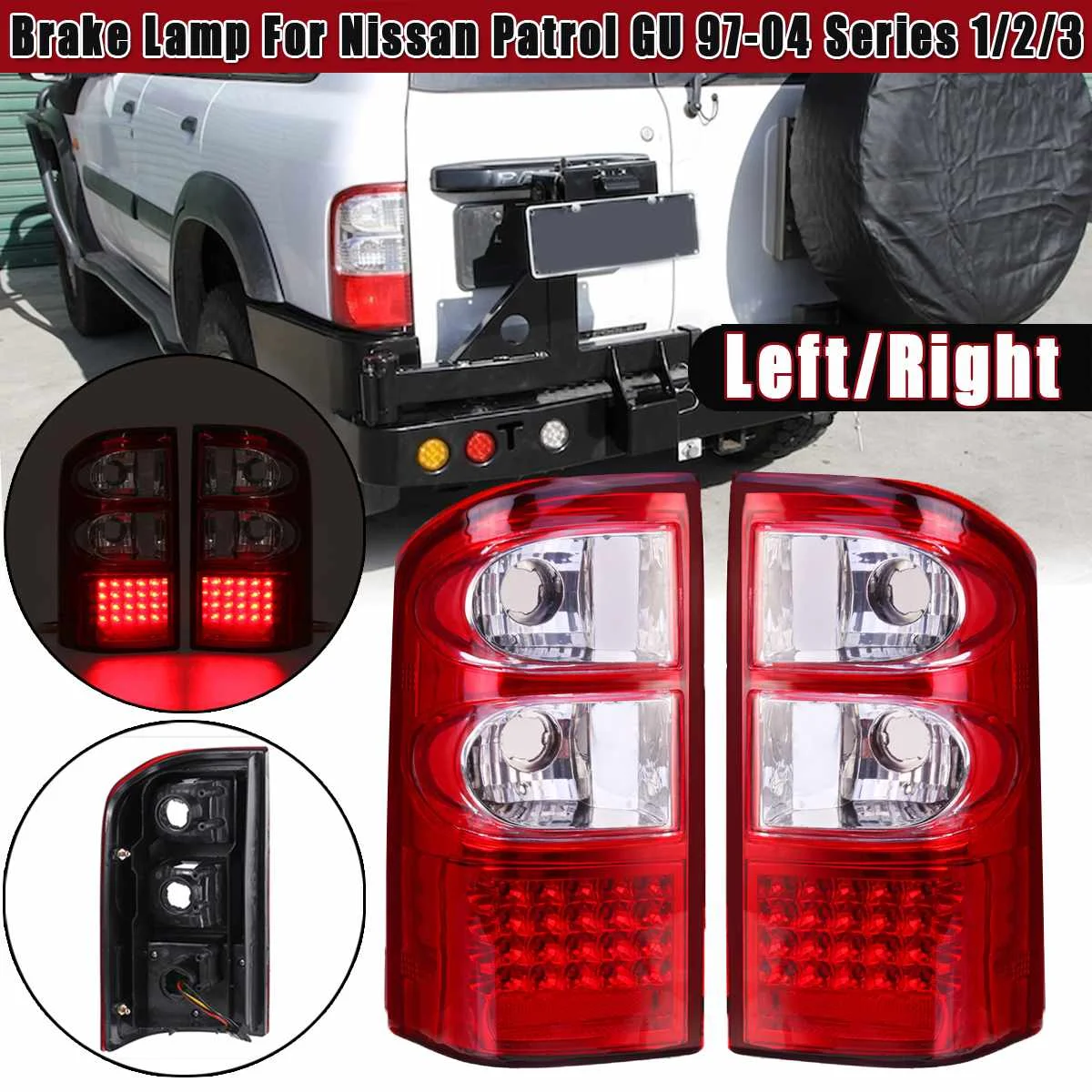 Red Rear Tail Light For Nissan Patrol GU 1997 1998 1999 2000 2001 2002