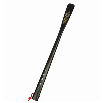 

55cm High Heel Spoon Portable Professional Long Handle Home Useful Sturdy Flexible Wooden Shoe Horn Seniors Leather Shoes Lifter