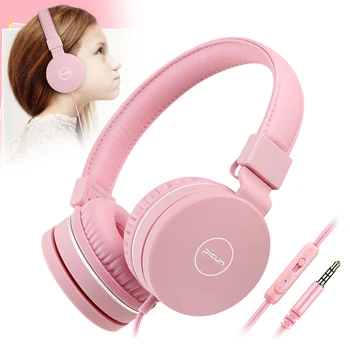 

Profession Kids Headphone Limit Volume Protect hearing Music Earphone Foldable Headset With Mic Cute Phone Helmet For PC Laptop